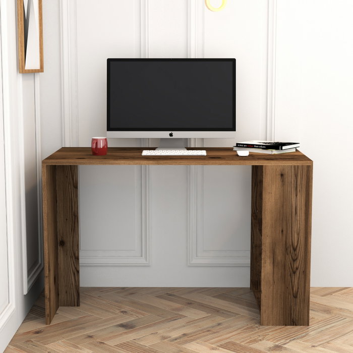 Hanah Home Mesa de Estudio Nogal 120x75.4x60 cm Moderno Novedoso